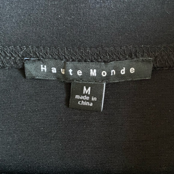 HAUTE MONDE LACE DETAIL BLACK MIDI PENCIL SKIRT SIZE M - Picture 4 of 5